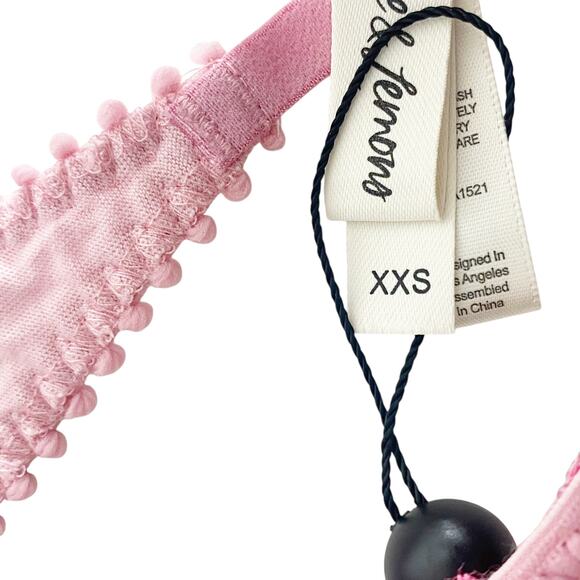 NWT For Love And Lemons Fan Floral Thong Ruffle Panty Size  XXS - Picture 3 of 7